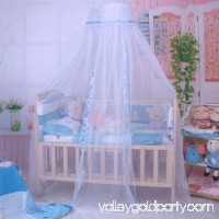 Round Mesh Dome Bed Canopy Netting Princess Mosquito Net with Lace Trim for Babies   